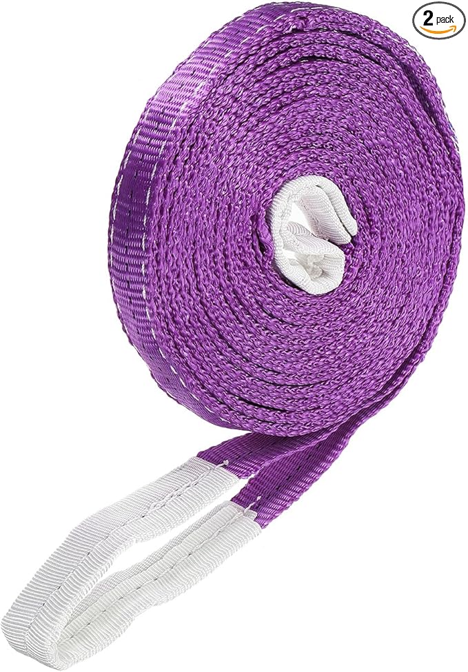 PATIKIL Lifting Slings Straps, 1 Pcs Polyester 19ft Heavy Web Slings Duty Flat Lifting Belts Pull Lifting Straps Slings Mount(2204lbs), Purple