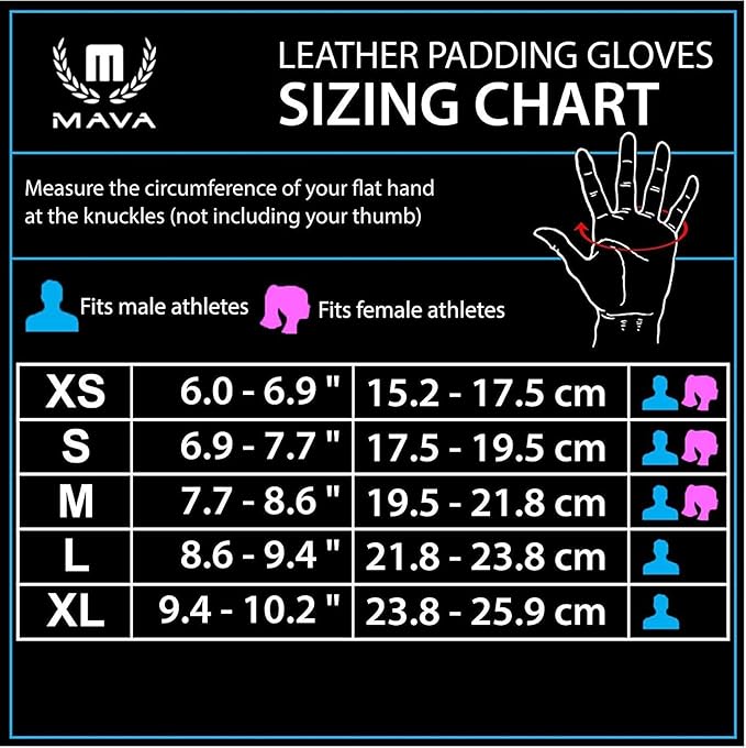 Mava Sports Leather Padding Gloves Cross Training Gloves with Wrist Support for WODs,Gym Workout,Weightlifting & Fitness-Leather Padding, No Calluses-Suits Men & Women-Weight Lifting