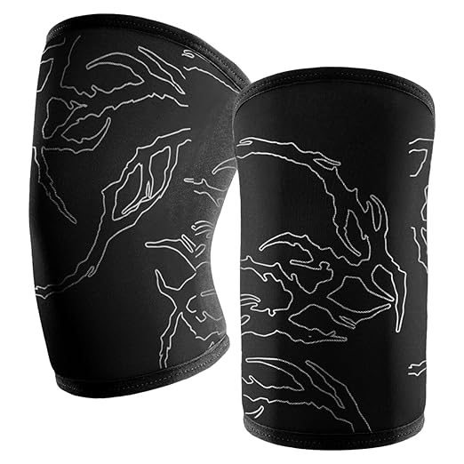 Katamu Premium Weightlifting, Powerlifting, Squats, Athletic and Fitness Knee Support Sleeve | Knee Sleeve for Men and Women | Gothic, XXL