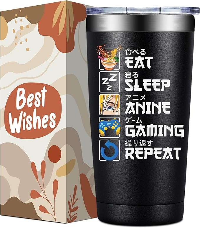 Anime Gifts for Men, Women - Kawaii Christmas, Birthday Gifts for Japanese Animation Fans, Lovers - Tumbler Cup 20 oz