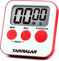 Tanmalan Kitchen Timer for Cooking Loud Alarm, Large Display, Auto Memory Loud Alarm, Large Display,Big Button，for Kids for Teacher Classroom Must Haves,Count Down-up,Easy to use (6.0-red)
