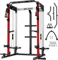 JELENS C21 Power Cage, 2000LBS Multi-Function Power Rack with Independent Dual Pulley System, All-in-One Squat Rack for Cable Crossover, Home Gym Workout Machine
