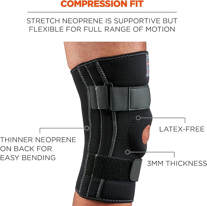 Ergodyne ProFlex 620 Knee Sleeve, Black, Small