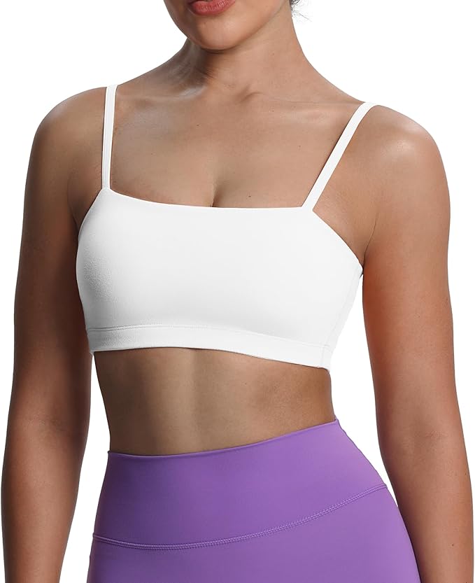 Aoxjox Women's Workout Bandeau Bras Training Fitness Running Yoga Crop Tank
