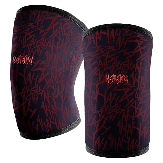 Katamu Premium Weightlifting, Powerlifting, Squats, Athletic and Fitness Knee Support Sleeve | Knee Sleeve for Men and Women | The Joker, XXL