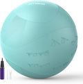 Extra Thick Yoga Ball with Training Instruction, Anti-Burst Slip Resistant Exercise Ball with Pump for Pilates,Physical Therapy,Pregnancy Stability,Birthing Ball 22in 26in 30in