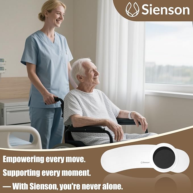 Slide Transfer Board with 360° Rotating Turntable,Sliding Board from Wheelchair to Bed/Car,360°Disc Make Transfers Easier,Heavy-Duty Sliding Board for Patient Senior, Reach More, Move Easier