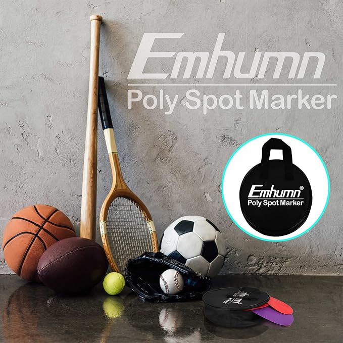 4inch & 9inch Poly Spot Markers for Agility Dot for Gym/PE Training, Dance, 6/12/24 Pcs Round Multiple Color & Size Rubber Non-Slip Spot Marker for Games, Floor Dots and Sport Activities