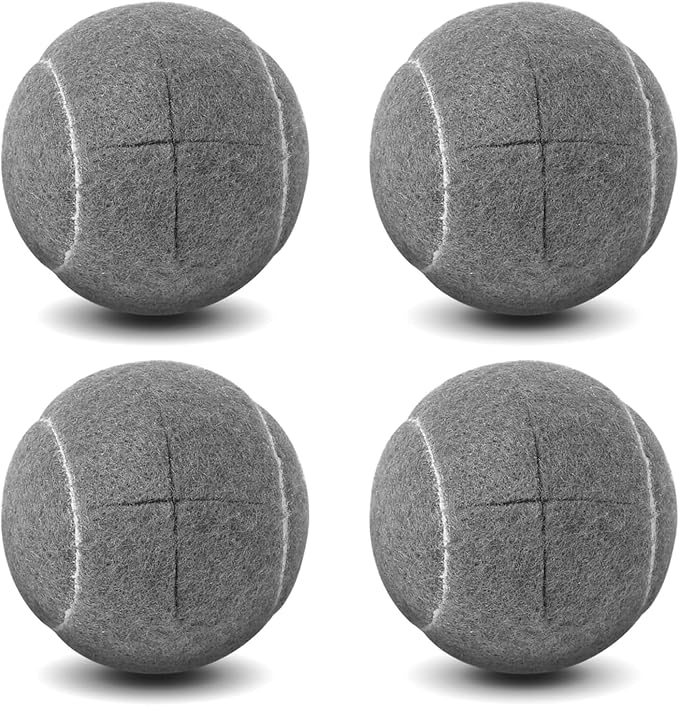 ANCKNE Walker Tennis Balls Precut Tennis Balls for Walkers 4PCS Walkers Legs Universal Precut Glide Balls, Heavy Duty Long Lasting Felt Pad Glide Coverings for Furniture Legs and Floor Protection