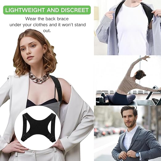 Posture Corrector for Men, Comfortable Straightener Posture Corrector, Breathable Back Brace for Men Lower Back, Back Support Brace, Spine, Shoulder and Neck Pain Relief