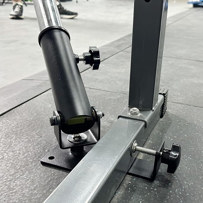 SYL Fitness Upgraded T Bar Row Platform with Rubber Protection – 360° Swivel Landmine Attachment, Fits 2”Bars for Home Gym Power Racks