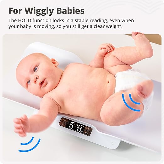 Greater Goods Medical-Grade Baby Scale, FDA Class I Device, Digital Infant & Toddler Scale, 0.1 oz Precision Sensor, 2.3–66 lb Range, Consistent Readings for Wiggly Babies, Skin Contact Tested