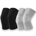Bamboo Charcoal Compression Knee Sleeve - Elastic Knee Braces Pads Warmers Protective Knee Support for Arthritis and Runners (Gray+Black, Small)