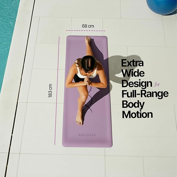 PU Rubber Premium Yoga Mat with Bag | Extra Thick Yoga Mat Thick | Pilates Mat | Gym Mats for Home Gym Floor Mat | Home Exercise Mats for Home Workout Accessories | Grounding Wel Workout Mats for Home Gym | Yoga Matt | Stretching Mat
