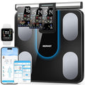 Smart Scale for Body Weight, INSMART 8-Electrode Bathroom Scale with BMI Body Fat Muscle Mass, 56 Body Composition Analyzer, Larger Platform Weight Scale with Colorful VA Screen on Handle
