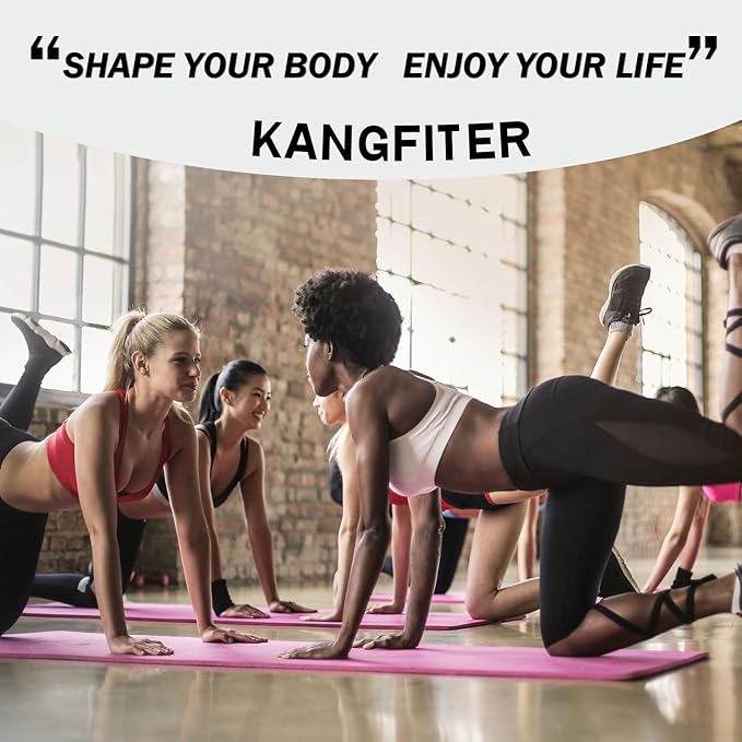 KANGFITER Long and Short Fabric Resistance Bands with Door Anchor, Non-Slip Stretch Booty Bands for Working Out Women & Men, Loop Exercise Elastic Bands for Home Physical Therapy Yoga Pilates