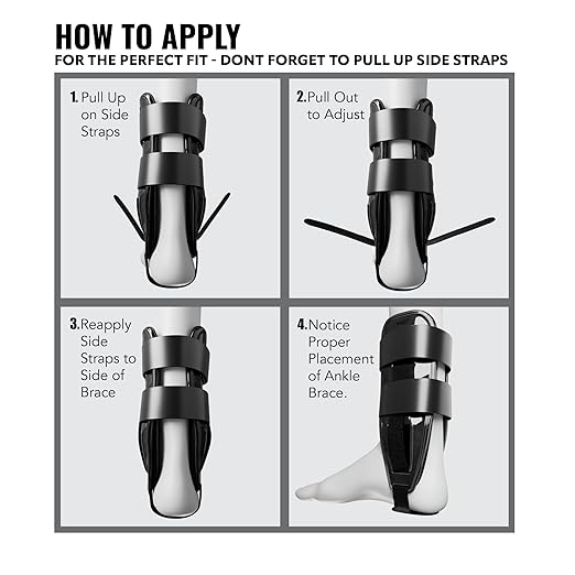 AnklePro Air Cushion Stirrup Ankle Stabilizer Brace - Removable Cold Therapy 3-Strap Rigid Stirrup Ankle Splint w/Gel Pad for Women & Men - Lateral Support for Stability, Black, Trainer
