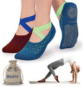 Ozaiic Pilates Socks for Women Non Slip Grip, Yoga Socks with Grippers for Barre, Hospital, Ballet, Dance, Barefoot Workout