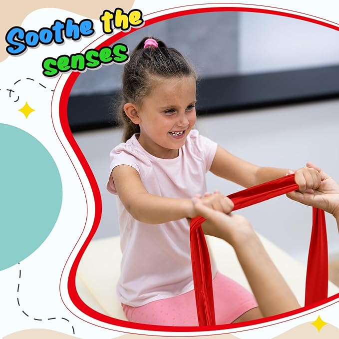 2/4/8 Pcs Stretch Band Sensory Focus Tool 30'' Kids Resistance Band Stretches to 60'' Calming Fidget Bands for Chair Games School Supplies