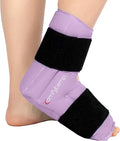 Comfytemp Ankle Foot Ice Pack Wrap for Plantar Fasciitis Relief, Ankles Brace for Sprain, Heel Spur, Swelling, Achilles Tendonitis, Cold Bag for Injuries Reusable, Hot Cold Compress, 1 Pack (Purple)