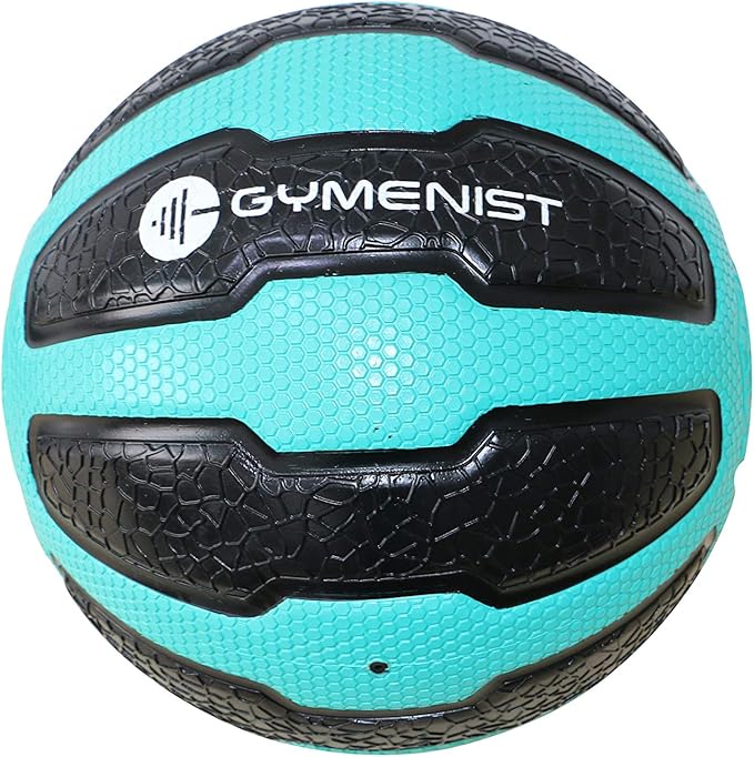 GYMENIST Rubber Medicine Ball with Textured Grip, Available in 9 Sizes, 2-20 LB, Weighted Fitness Balls,Improves Balance and Flexibility - Great for Gym, Exercise, Workouts