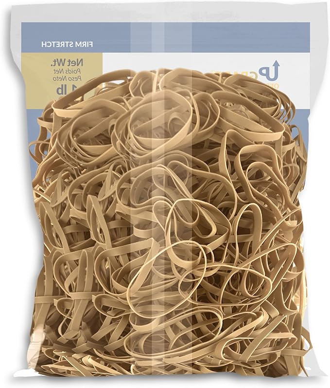 Upgrade Office Supply UPG22464PK3 Rubber Bands, Size #64 (3-1/2 in x 1/4 in), 320 Bands, 1 lb Bag, 3 Pack, USA
