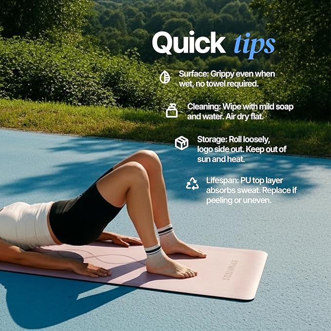 PU Rubber Premium Yoga Mat with Bag | Extra Thick Yoga Mat Thick | Pilates Mat | Gym Mats for Home Gym Floor Mat | Home Exercise Mats for Home Workout Accessories | Grounding Wel Workout Mats for Home Gym | Yoga Matt | Stretching Mat