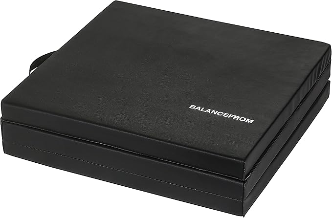 BalanceFrom 6x2 Feet 3-Panel Folding Gymnastics Mat – 2-Inch Thick Pad with Vinyl Surface and Carrying Handles for Tumbling, Yoga, Pilates, Home Workouts, and Martial Arts
