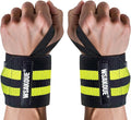 WSAKOUE Weightlifting Wrist Wraps - 18" Professional Wrist Support with Heavy-Duty Thumb Loop for Powerlifting, Bench Press & Strength Training- Adjustable Gym Wrist Straps for Men & Women