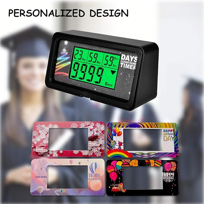Jayron Backlight Digital 9,999 Days Countdown Timer Big LCD Display Count Down for Retirement Wedding Vacation Christmas Event Classroom Cruise