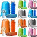 10 Set Theme Park Necessities Cruise Ship Accessory Kit Collapsible Water Bottle Cooling Towel Fan Drawstring Bag for Summer Amusement Park Outdoor Team Travel Cruise Gifts Fitness Sport Favor