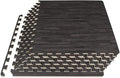 ProsourceFit Wood Grain Puzzle Mat ½-inch, 6 EVA Foam Interlocking Floor Tiles (24 Sq Ft) for Secure Indoor Room Workout Flooring and Playmat