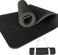 Extra Thick Exercise Yoga Mat with Strap - 2/5 Inch (10MM), Non-Slip Workout Mat for Yoga, Pilates, and Floor Exercises