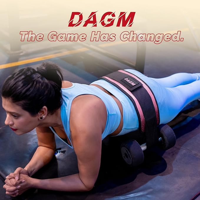 DAGM Hip Thrust Belt for Dumbbells heavy, Secure Glute Trainer with Non-Slip Extra Padding That Protects Your Hips - Ideal for Gym & Home Workouts - Use with Heavy Duty Kettlebells, Dumbbells, & Plates Hold up to 500 lbs