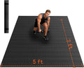 VTORY 7mm Large Workout Mat 7×5 ft – Extra Large Wide Yoga Mat & Pilates Mat Thick, Non-Slip Exercise Mat for Home Gym, Home Workout, HIIT, Strength, Stretching