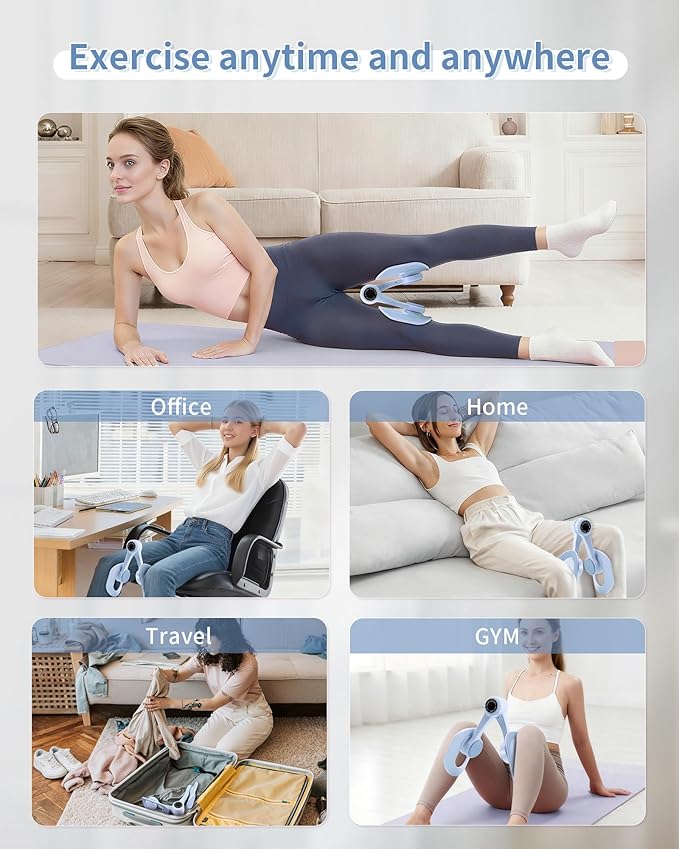 Thigh Trainer Kegel Exerciser - 360° Adjustable Thigh & Pelvic Floor Strengthener, Multi-Function Home Gym Equipment for Women's Inner Thigh, Hip, Leg and Arm Workouts
