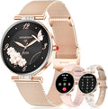 Smart Watch for Women, 1.19" AMOLED Touchscreen Fitness Watch（Calls/Notifications）3 Straps, 24H Heart Rate/Sleep Monitor/Female Cycle, 120+ Sports Modes, IP68 Waterproof Smartwatch for Android iPhone