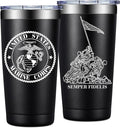 Marine Corps Gifts for Men - USMC Anniversary Christmas Military Gifts for Men - United States Marine Corps Tumbler Cup 20 oz