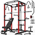 JELENS S21 Power Cage, Multi-Function Power Rack with Adjustable Cable Crossover System, 2000LBS Squat Rack for Home Gym with More Training Attachments
