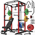 JELENS S21 Power Cage, Multi-Function Power Rack with Adjustable Cable Crossover System, 2000LBS Squat Rack for Home Gym with More Training Attachments