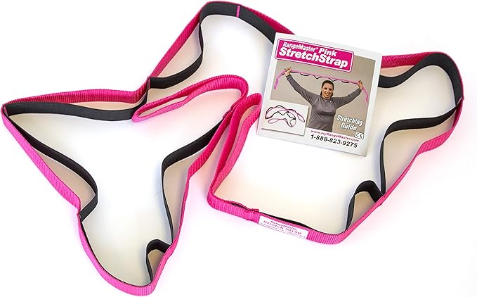 RangeMaster Stretch Strap with Exercise Guide│ Versatile Multi-Loop Strap Perfect for Yoga, Pilates, and Physical Therapy │ Portable │ Helps Improve Flexibility