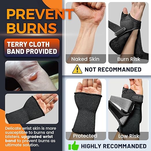 Electric Thumb & Wrist Heating Pad for Hand Arthritis with 3 Heat & 5 Timer Settings, Heated Wrist Wrap for Carpal Tunnel Syndromes, Tendonitis Left/Right Hand Pain Relief(S)