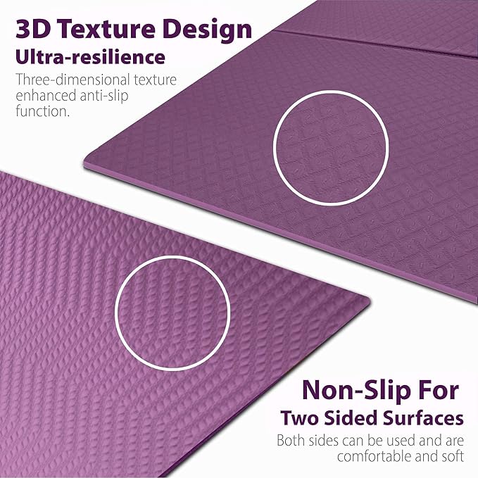 Foldable Yoga Exercise Mat – Lightweight, Anti-Slip, and Easy to Store for Yoga, Pilates, Home Workouts, and Floor Exercises