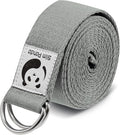 Slim Panda Yoga Strap for Stretching,Cotton Yoga Strap with Adjustable D-Ring Buckle,Non-Elastic Yoga Belt for Pilates,Gym Workouts,Physical Therapy,Improve Flexibility