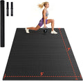 Stepwaver Extra Large Exercise Mat, 7'x5' 8'x6' 10'x6' (8mm) Extra Thick Workout Mats for Home Gym Flooring, Non-Slip, Ultra Durable, High-Density Gym Mat for Cardio,Yoga, Jump Rope, MMA, Weights
