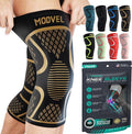 Modvel Knee Braces for Knee Pain Women & Men - 2 Pack Knee Brace for Knee Pain Set, Knee Brace Compression Sleeve, Knee Support for Knee Pain Meniscus Tear, ACL & Arthritis Pain Relief,Copper XXL