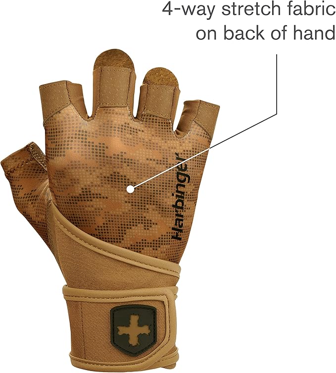 Harbinger Pro Wristwrap Gloves 2.0 for Weightlifting, Training, Fitness, and Gym Workouts with Wrist Support
