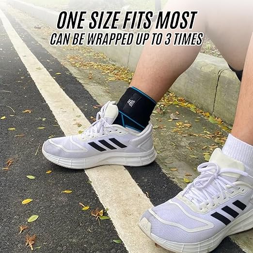 MDUB Ankle Support Wrap 1 Pack, Achilles Tendonitis Pain Relief Planter Fasciitis Support Brace, Hiking, Soccer, Basketball, Running, Tennis, Volleyball & Pickleball