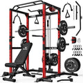 JELENS S21 Power Cage, Multi-Function Power Rack with Adjustable Cable Crossover System, 2000LBS Squat Rack for Home Gym with More Training Attachments