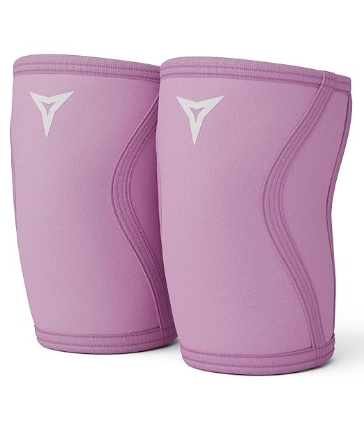 BREAKING LIMITS Pink Knee Sleeves Weightlifting Women - Gym Knee Sleeves for Women - 7MM Knee Wraps for Squats, Lifting & Powerlifting (L)